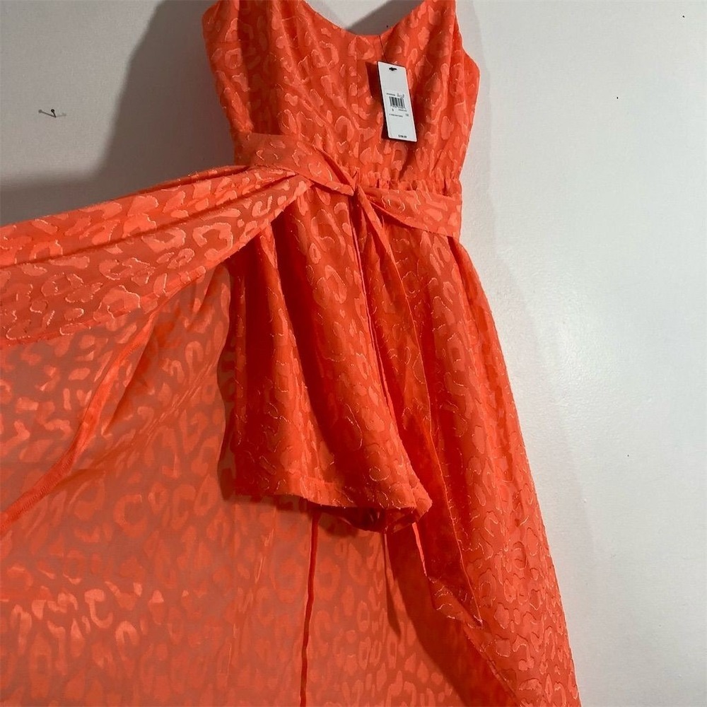 Guess Women's Sleeveless Wrap Romper Orange Size 2 Summer Casual - Picture 2 of 16